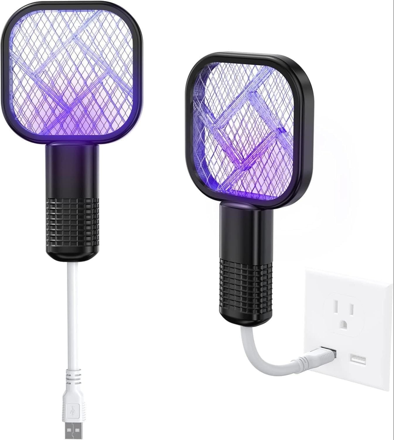 Electric Mosquito Killer Racket Lamp UV Light Insect Trap USB Zapper Home Indoor Pocket Size